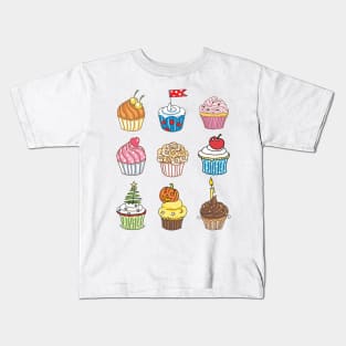 Cupcake Collection Kids T-Shirt